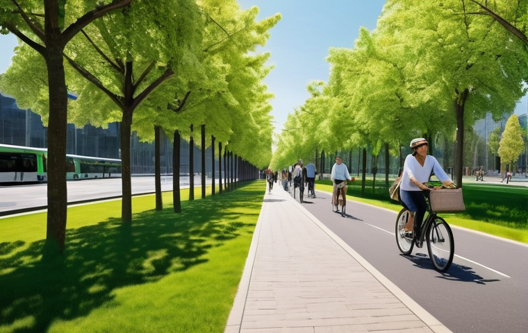 도시 내 생태적 연결성의 국제적 사례 연구 - **Prompt 2: Futuristic Cityscape with Extensive Vertical Gardens and Green Roofs**
    A sleek, mode...